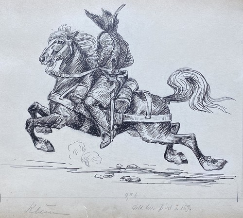 Cavallo con cavaliere - , persona
