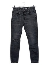 Zara Jeans Strappati Uomo Nero
