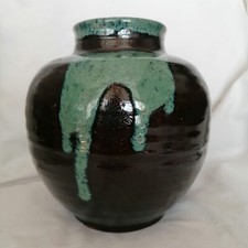 Vaso in ceramica raku
