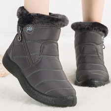 Botas De Invierno Para Mujer Zapatos De Nieve Impermeabile Felpa Cálidas Botines
