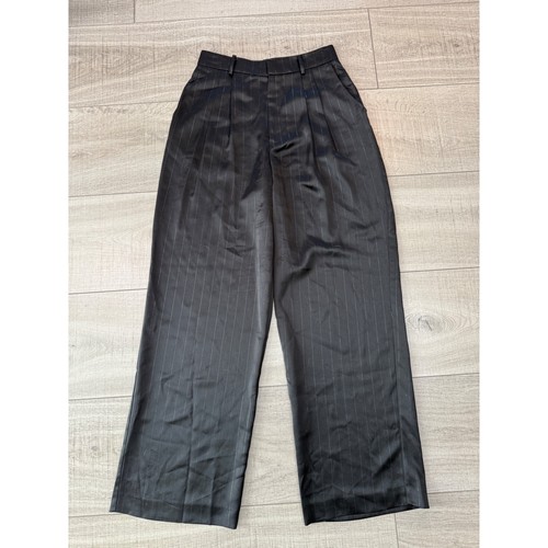 Pantalone nero gessato gamba