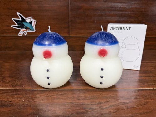 Coppia candele colonna pupazzo