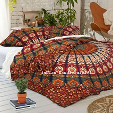 Set da Letto Piumone Doona Copripiumino King Size Mandala Hippie Gitano Indiani