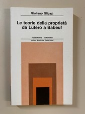 Le teorie della proprietà da Lutero a Babeuf di Gliozzi Filosofia Loescher 1979