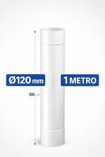 Tubo Stufa Smaltato Bianco