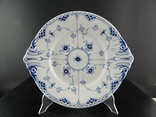 ROYAL COPENHAGEN PORCELLANA BLUE FLUTED HALF LACE PREZIOSO PIATTO PORTATA 422