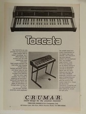 retro magazine advert 1981 CRUMAR toccata organ