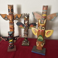 Totem vintage indiano legno