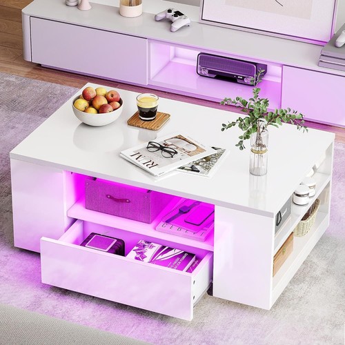 Tavolino con cassetti rgb led - con,