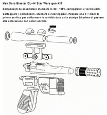 DL-44 Star Wars Pistola Replica Alta Fedeltà High Quality - Han Solo