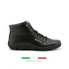 Scarpe da ginnastica SPARCO PALAGIO sneakers nere in pelle alte sport motoristici guida