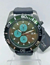 OROLOGIO UOMO LORENZ DIVER CRONOGRAFO E DATARIO,GHIERA VERDE,CINTURINO IN GOMMA