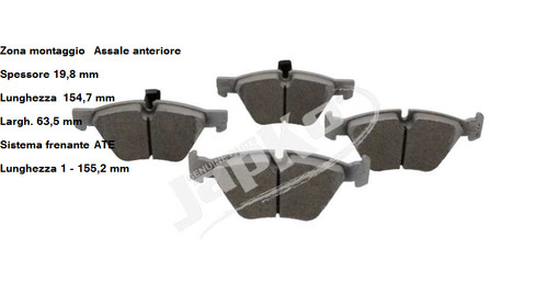 Kit pastiglie freno ant - freno,