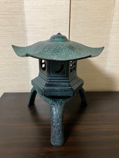 Lanterna Giapponese Vintage Toro Tourou Metallo Ornamento Pagoda Decorazione Giardino