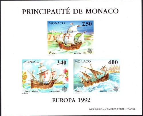 Monaco bloc papier gommé - , 19a
