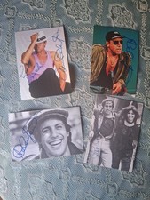 ADRIANO CELENTANO / CLAUDIA MORI  - 4 CARTOLINE AUTOGRAFATE DA COLLEZIONE