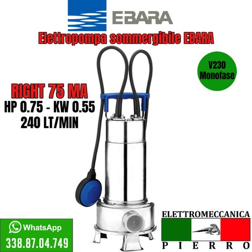 Right 75ma elettropompa pompa - right,