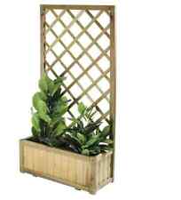 Fioriera con spalliera a griglia  in legno massiccio. LAP 90x135x40 cm. OFFERTA