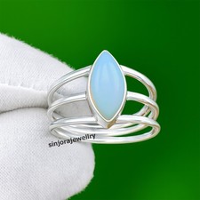 Anello regalo fatto a mano in argento sterling 925 con pietra preziosa...