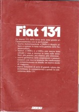 BROCHURE ORIGINALE FIAT 131 SUPERMIRAFIORI 3° serie 1400/1600/2000 - Ediz. 3/82