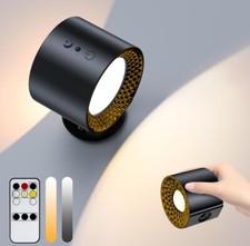 Applique doppio Led Lampada spot da parete ricaricabile usb CCT con Telecomando