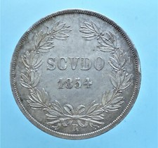 Pio scudo 1854 roma monete - pio,