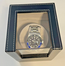 RiCarica Orologio uomo Automatico meccanico Pelle PU Base Rotante Accessori