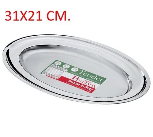 Vassoio ovale 31x21cm - ovale, inox