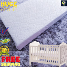 Materasso impermeabile traspirante trapuntato 160x70x7 per lettini neonati e neonati