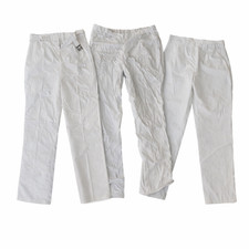 10 pantaloni bianchi fondo di