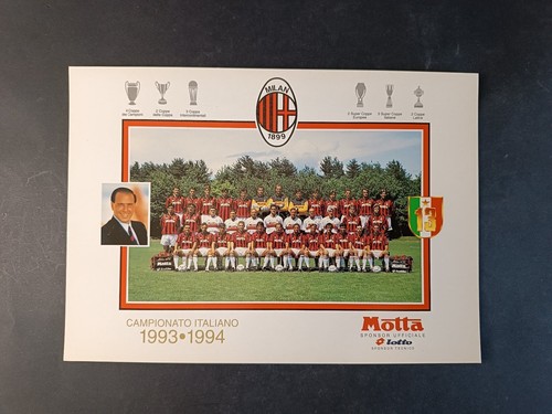 Cartolina squadra milan - cartolina,