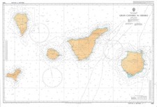 1869 Gran Canaria Hierro North Atlantico Oceano Islas Cartina Mappa Marittimo