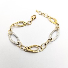 Bracciale oro 18 kt uomo/donna 18 carati 750/1000 gioiello unisex elegante