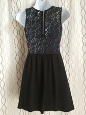 Abito Divided by H&M junior ragazza donna pizzo zip nero taglia 4