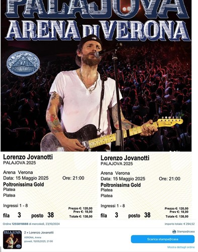 Biglietti jovanotti 2025 - biglietti,
