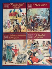 4 libri FIABE SONORE Fabbri con disco 45 giri, in buono stato