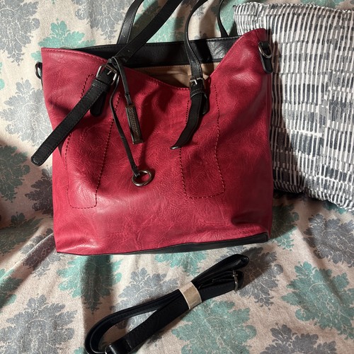 Borsa simil pelle rossa - borsa,