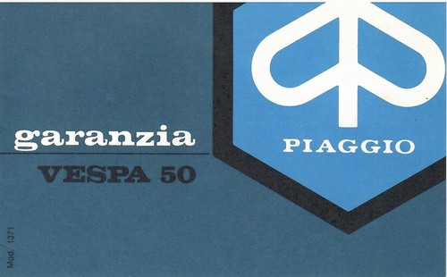 Libretto garanzia vespa - libretto,