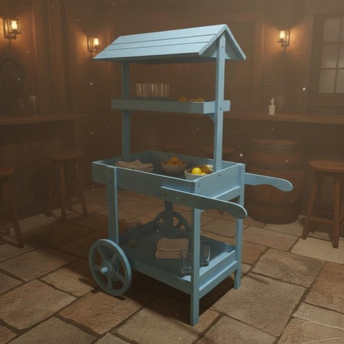 Carrello portafiori rustico - carrello,