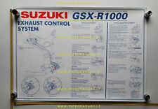 Suzuki GSX-R 1100 2001 Sistema Controllo Scarico poster per officine originale