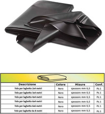 Telo per Laghetto Nero in PVC