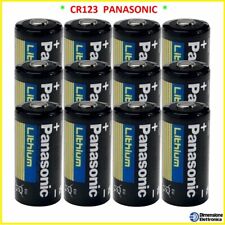 * 10PZ * PILA PANASONIC LITIO 3V CR123 DL123 123 BATTERIA SENSORE ANTIFURTO MEMO