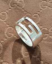 GUCCI Anello donna G  in argento 925 misura n 13