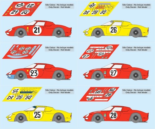 Decals ferrari 250 mans - lm,