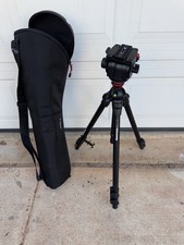 Manfrotto MVH500AH testa fluida e treppiede 755B con borsa per il trasporto