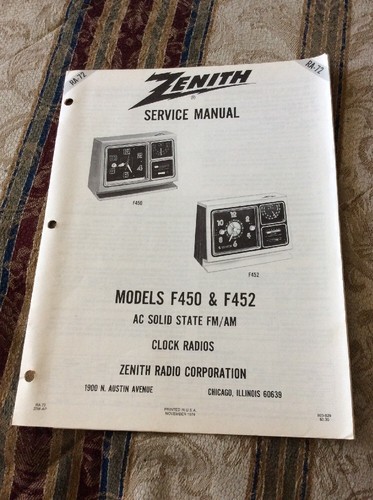 Zenith manuale servizio - zenith, di