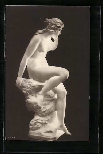Nudo femminile seduto - nudo, una