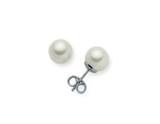 Orecchini Miluna Perle 4-4,5 PPN445BMV3 Earrings Oro Bianco Nuovi Perla
