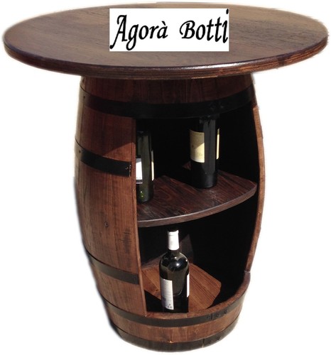 Botti botte tavolo con mensola - tavolo,