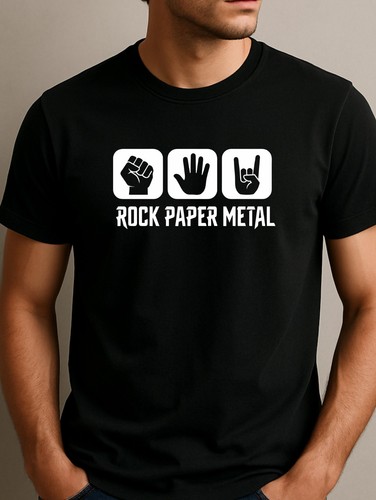 Shirt rock paper metal - rock,